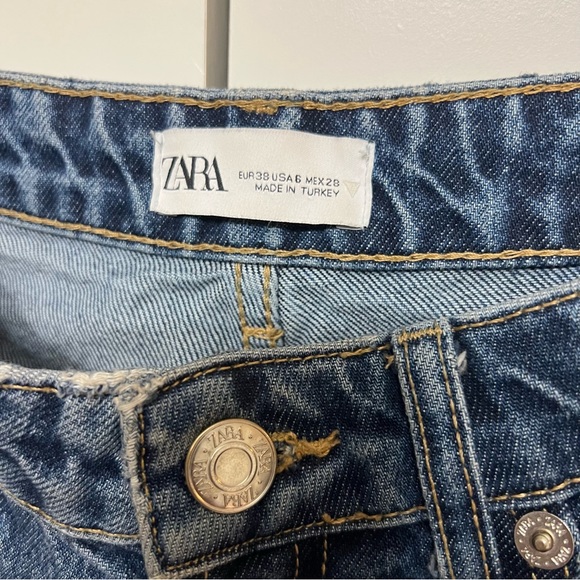 ZARA wide leg flare jeans high waisted - Picture 7 of 9